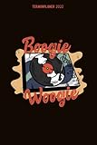  Terminplaner 2022: Boogie Woogie Schallplatten Design Jahresplaner und Kalender von Januar bis Dezember 2022 mit Ferien, Feiertagen und Monatsübersicht - Organizer und Zeitplaner für 1 Jahr