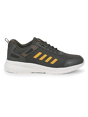 Image of Liberty Force 10 Navy Blue & Olive Green Running Shoes for Men