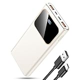Power Bank 10000mAh, 22.5W Ricarica Rapida Powerbank per iPhone 16/15/14/13/12/11 Samsung Xiaomi etc, Leggero Caricatore Portatile con 3A USB-C Ingressi e Uscite Compatibile con Android iOS 2025