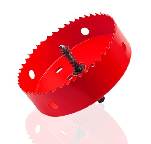 Sierra de Corona Bimetálica Taladro de Corona Universal de 100 mm Sierra de Corona HSS M42 con Eje Triangular para Madera PVC Aluminio Metal Inoxidable