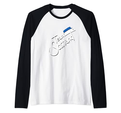 Flag Scotland Raglan Baseball Tee, Black