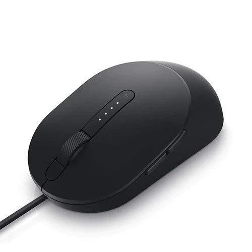 Dell Pro MS3220 Wired Mouse, Adjustable DPI at 400,800 (Default),1600, 3200, Scrolling Wheel, 5 Buttons, USB 2.0, 0.21 lb., Work Faster, Black view 2