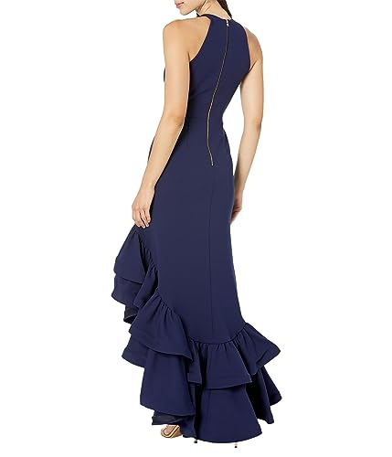 Image of Betsy & Adam Women's Cape Sleeve High Neck Bodycon Knee Length Dress with Cutout