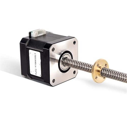Moteur pas à pas Nema 17 17HS4401S-T8 avec tige filetée L250mm et écrou cuivre pour imprimante 3D