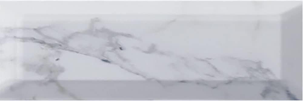 Metro Gris Gloss White Grey Marble Effect Ceramic Tile 100 x 300