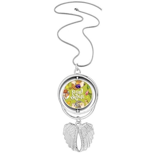 Collier pendentif ailes d'ange et pomme de terre en argent pour femme