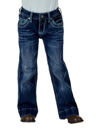 Cowgirl Tuff Girls' Turquoise Hurricane Trouser