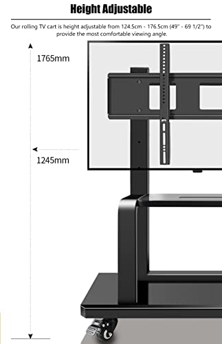Soporte móvil para TV de 40 a 70 pulgadas, altura ajustable miniatura 4