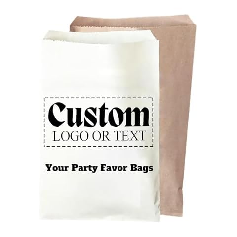 Gicohi Personalized Party Favor Bags, Custom Wedding Treats Bags,Custom Cookie Bags, Candy Bags, Dessert Bags, Donut Bags For Engagement Anniversary Birthday Graduation And More Cover