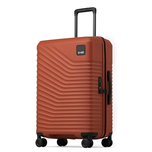 Image of Coolife Luggage, Lightweight PC Hardside Suitcase, Checked-Medium 24-Inch | Dual Spinner Wheels, TSA-Approved Lock, Upgraded PC Hardshell, Durable Travel Suitcase, Medium Checked Luggage