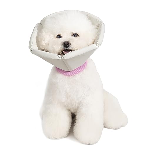 Image of Cat Cones to Stop Licking, Lightweight Adjustable Dog Cone Alternative After Surgery, Soft Cone for Cats Small Medium Dogs Puppy Rabbits Elizabethan Collar, Gray, S