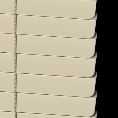 Persianas Venecianas Horizontales De Aluminio para Cocina, Salón, Baño, 40-160cm, Instalación Fácil, Persianas Anti-UV para Ventanas(Milk Tea)
