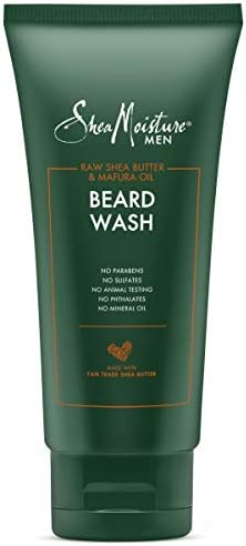 Shea Moisture Mens Beard Wash, Premium All Natural ingredients, Maracuja Oil & Shea Butter Deep Clean & Refresh Cleanser, 6 Ounce