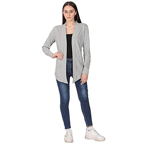 faricon Women Full Sleeve Grey Shrug Stylish Regular Fit-picture-50