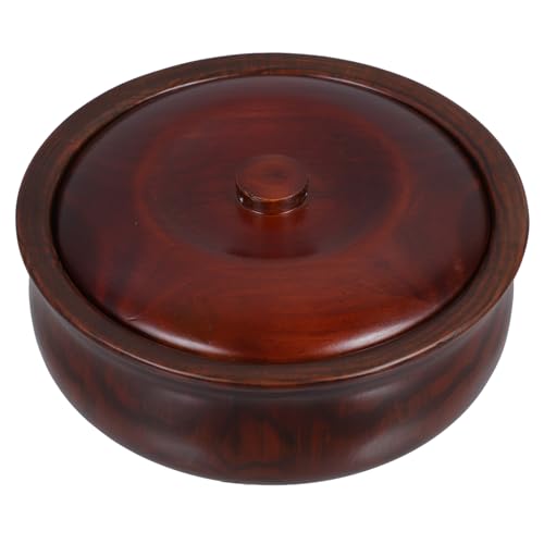 UKCOCO Cuenco de Madera Tapa 22-23X7,5 CM para Tienda y Hogar Frutero para Snacks y Frutas Diseño Retro Fácil de Limpiar