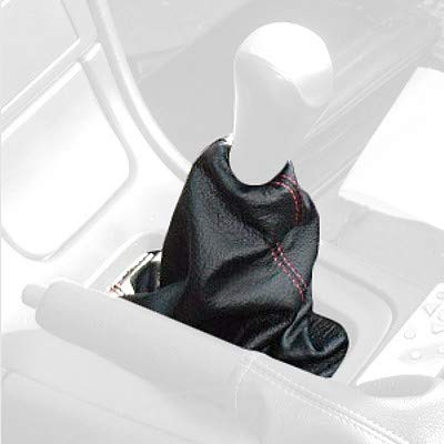 RedlineGoods Shift Boot Compatible with Nissan Maxima 1995-99. Tailor Made - not Universal. Genuine top-Grade Italian Black Leather with Blue Thread