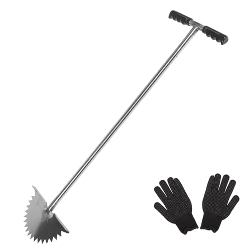 Kisangel De Media Cavador Cortasetos Exterior Tijeras Herramienta De Césped Pala Borde Afuera Herramienta para El Cuidado del Césped Clíper Cenefa Acero Inoxidable