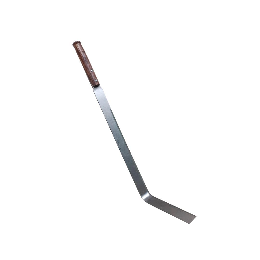 Mischief Green Grass Cutting Sword with Wooden Handle, Long Steel Blade | Bent Angle | Grass and Weed Cutting Tool-image-6