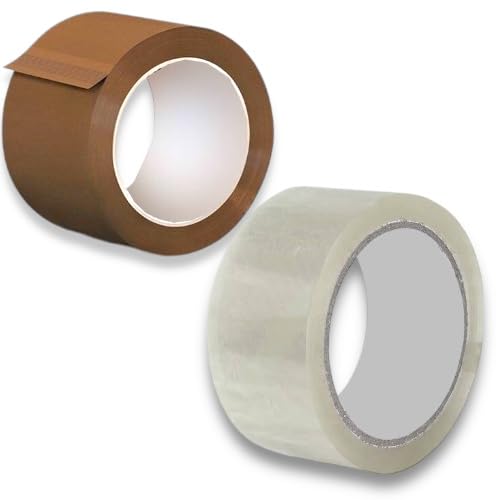 NSTOOK 3 INCH PACKAGING TAPE, COMBO OF 2 PCS 65M (WHITE AND BROWN) Waterproof, Strong Hold for Repair, Sealing & DIY" Transparent, Strong Adhesive for Office & Home Use"Heavy Duty, (B09RMZND8R) Amazon Price History, Amazon Price Tracker