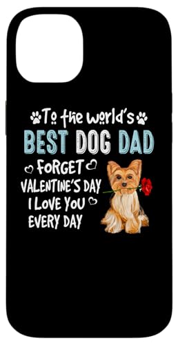 Carcasa para iPhone 14 Plus Yorkshire Terrier Best Dog Dad Valentines Day Funny Puppy