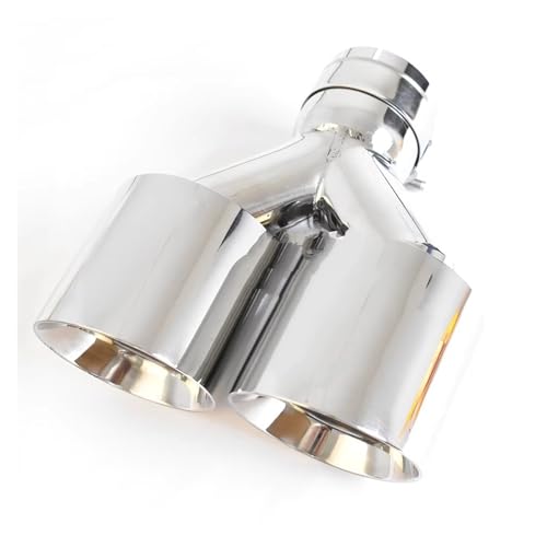 Embouts d'échappement voiture doubles en acier inoxydable brillant