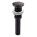 Produktbild Weare Home alle Messing Schwarz Öl-rubbed Bronze Retro Design Pop Up Ventil Ablaufgarnitur Waschbecken Ablauf für Badezimmer Dusche ohne Überlauf