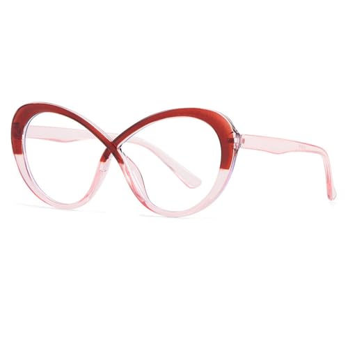 Gafas de computadora de oficina LVTFCO con montura de leopardo rosa té