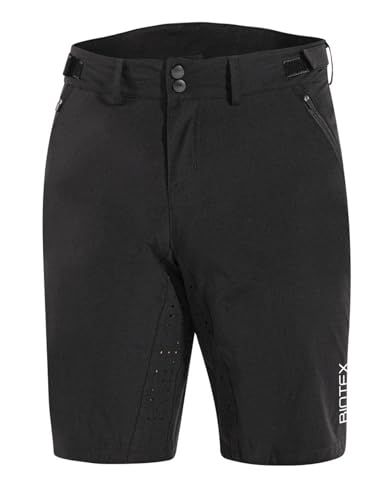 Short cargo trail BIOTEX unisexe respirant noir pour le sport outdoor