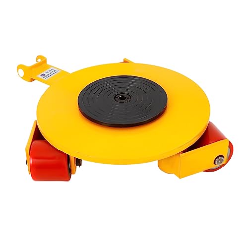 Rullbrädor transportplattformsvagn transportvagn rullvagn tung maskinskoter 2T kapacitet, 360° rotation, gul, stålram