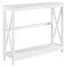 Yaheetech Table Console Table d'Entrée Style Néo-rétro en Bois Table Etroit avec 3 Etagères de Rangement pour Petits Espaces Salon Blanche