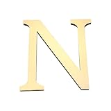 Autocollants Lettres 3D, Couleur: Or Clair; Taille:20cm / 7.87 pouce; Matériau: Acrylique et EVA; Liste du Paquet: 1 Paquet x Autocollant Mural Alphabet 3D