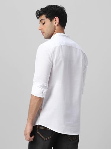 Image of Urbano Fashion Men's Cotton Full Sleeve Regular Fit Casual Solid Shirt with Band Collar