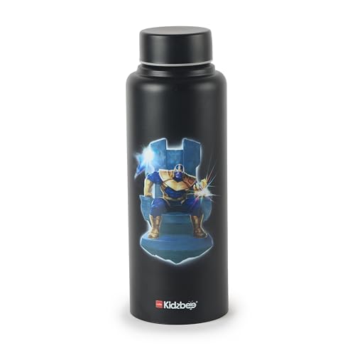 Image of CELLO Kidzbee Vortex Single Wall Steel Water Bottle For Kids 700 ml | 3D Touch & Feel Thanos Design Fridge Safe Spill Proof & Leak Proof Stainless Steel Water Bottle For School Kids, Travel & Picnic