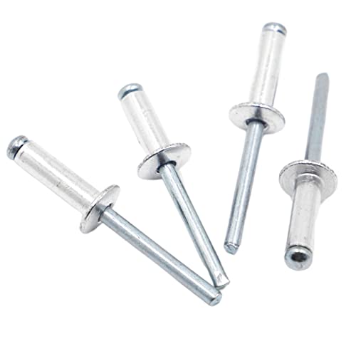 GatherTOOL 10/20Pcs Aluminium Mushroon Head Break Mandrel Blind Rivets Nail Pop Rivet M2.4 M3.2 M4 M5 M6 for Furniture Car Aircraft GB12618 (Size : M5 20pcs, Color : 16mm)