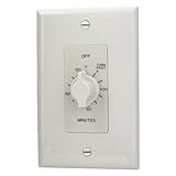 NSI TORK A502HW Spring-Wound In-Wall Twist Timer, 2-Hour Length and White Faceplate, 12 AWG / 125-277V, for Automatic Shutoff of Fans and Lights, White