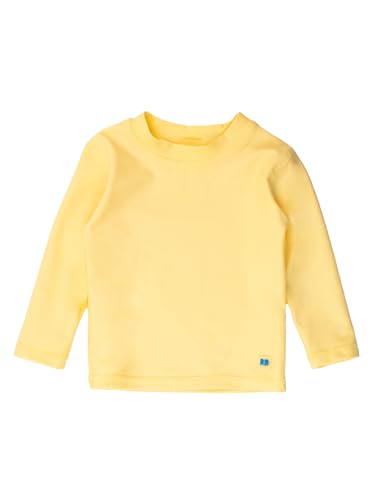 RUGGEDBUTTS® Baby/Toddler Boys Long Sleeve Rash Guard Swim Shirt w/UPF 50+ - Banana No Logo, 4T