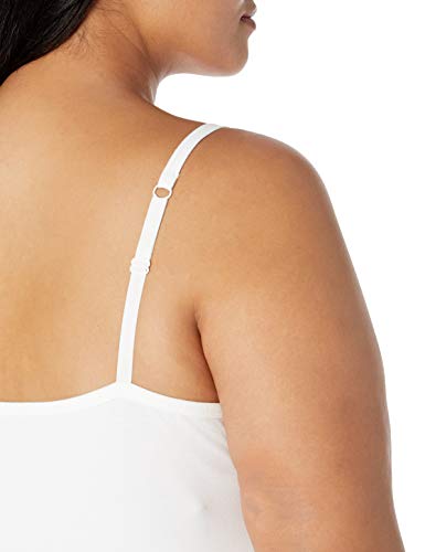 Image of Amazon Essentials Women's Fitted Tank Top Camisole Undershirts, Plus Size, Pack of 2