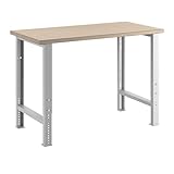 LISTA | Werkbank im Baukastensystem | Höhe 740 - 1090 mm | ohne Unterbauten | Breite 1500 mm