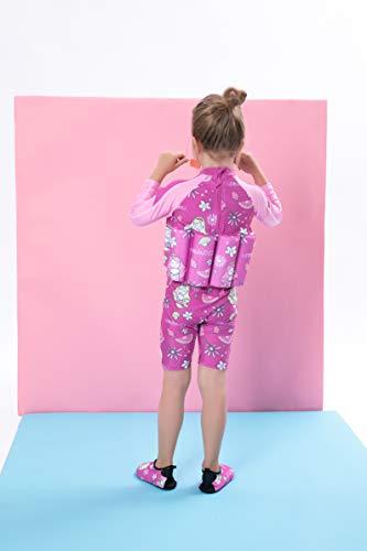 Image of Toddler Kids One-Piece Float Swimsuit with Adjustable Buoyancy UPF 50+ Sun Protection for Beach Pool Boys Girls