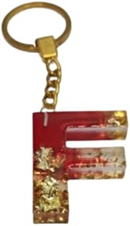 Creative Touch Letter F Keychain Red - Gold