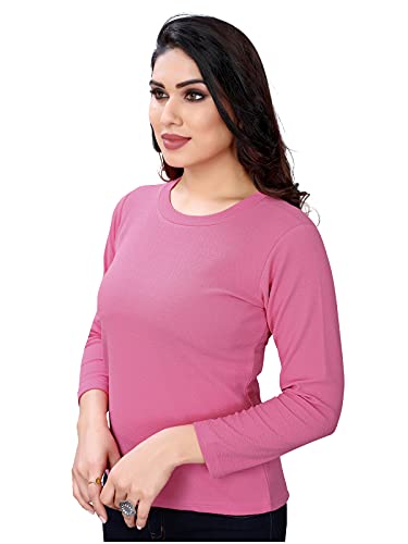 Image of Selvia Women Knitted Regular fit Top(179TKN2912-XL Pink XL)