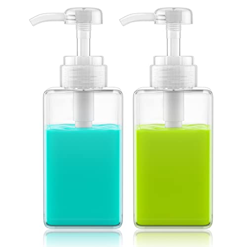 Dispenser di sapone for piatti in vetro trasparente elegante con pompa in acciaio inossidabile antiruggine for il piano di lavoro del bagno, la cucina, la casa e l'hotel