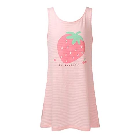 Freebily Camisón Verano Niñas Algodón Estampado 3-12 Años Cover