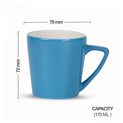 Image of Dandy Lines Conical Medium Multicoloured Mugs, 40010, Pack of 6