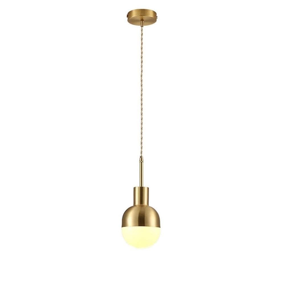 JUAKSQZYI Chandeliers Farmhouse Globe Pendant Light Copper Industrial Hanging Fixture for Kitchen Island Dining Room Chandelier Lighting(Gold)
