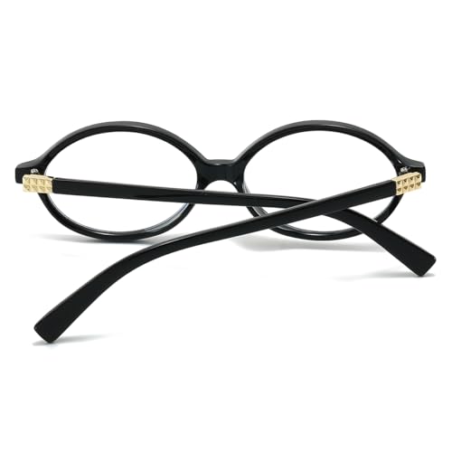 Image of JOVAKIT Retro Oval Blue Light Blocking Glasses for Women Vintage Fashion 90s Small Oval Frame Eyeglasses