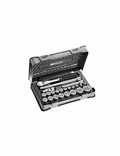 FACOM SL.161-3P6 Series SL.161 1/2" Metric 6-Point Socket Set, 23-Piece, Variety Pack