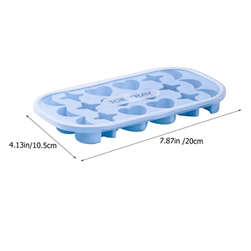 2 moldes de silicona para cubitos de hielo con tapa miniatura 2