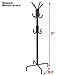 Simple Houseware Standing Coat and Hat Hanger Organizer Rack, 12 Hooks, Bronze