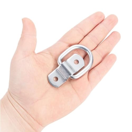 HOUSON 6 Stück D Aufbauring Zurröse, D Aufbauring D Ring Haken Aufbauzurrösen für Ladungssicherung in Anhänger, PKW, Trucks, Kajak, Elektrowerkzeuge